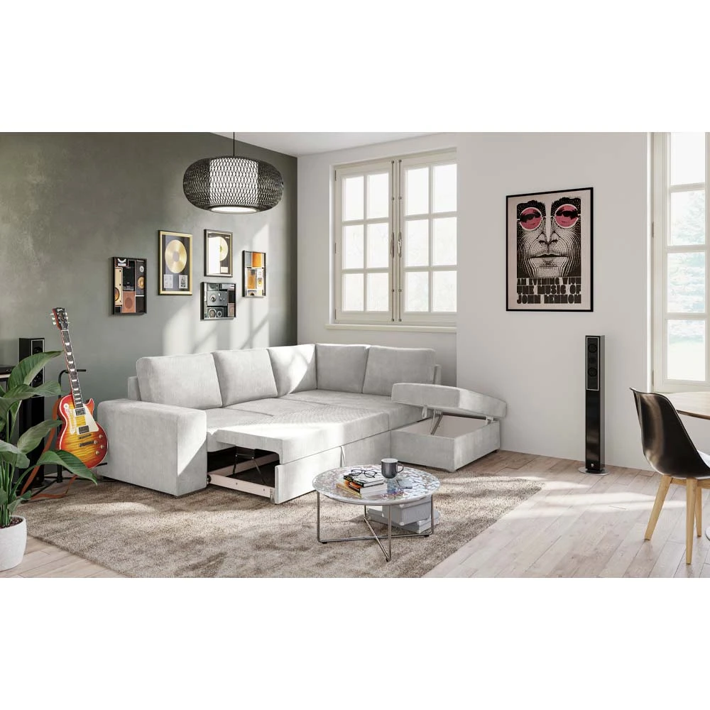 LIBERTA EDDI ΚΑΝΑΠΕΣ ΚΡΕΒΑΤΙ ΓΩΝΙΑ ΔΕΞΙΑ CREAM 248x213x90