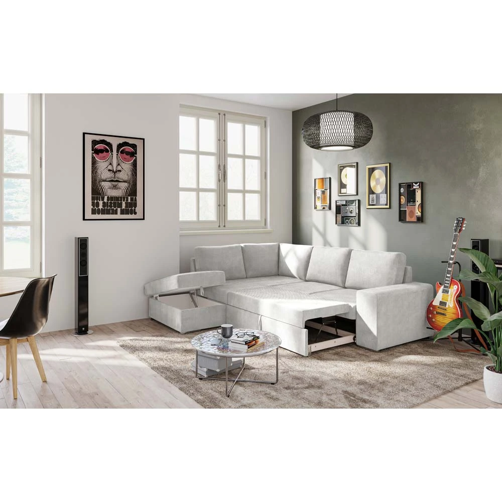 LIBERTA EDDI ΚΑΝΑΠΕΣ ΚΡΕΒΑΤΙ ΓΩΝΙΑ ΑΡΙΣΤΕΡΗ CREAM 248x213x90