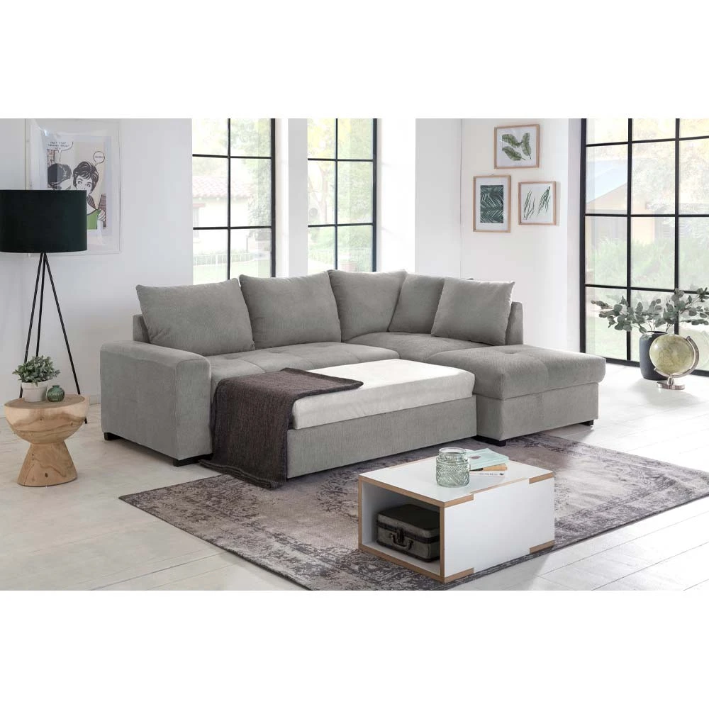 LIBERTA BILL ΚΑΝΑΠΕΣ ΚΡΕΒΑΤΙ ΓΩΝΙΑ ΔΕΞΙΑ ΓΚΡΙ 241x173x94