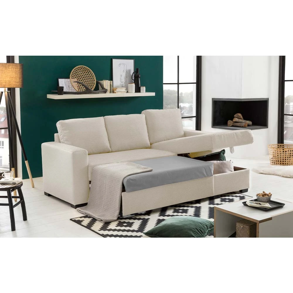 LIBERTA ALDO CRISTIANO ΚΑΝΑΠΕΣ ΚΡΕΒΑΤΙ ΓΩΝΙΑ ΑΝΑΣΤΡΕΨΙΜΗ OFF WHITE 220x150x88