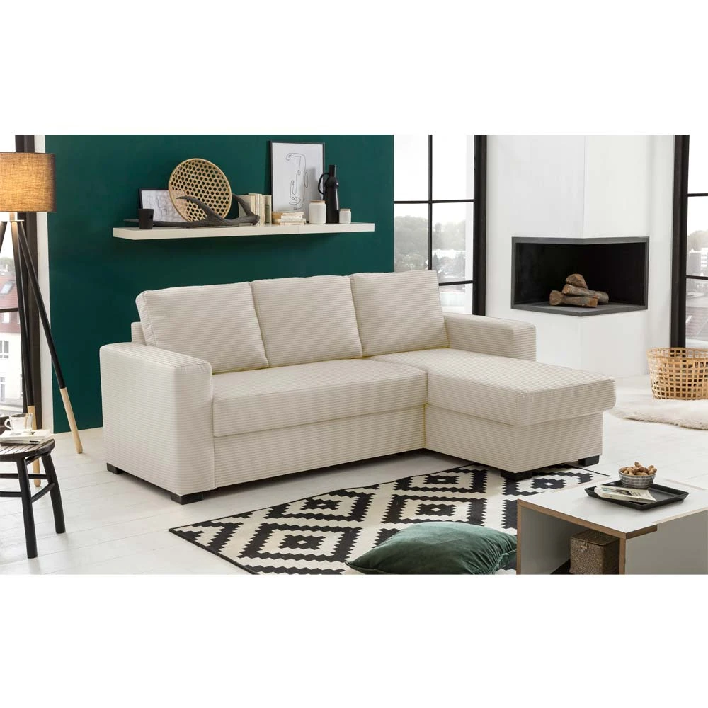 LIBERTA ALDO CRISTIANO ΚΑΝΑΠΕΣ ΚΡΕΒΑΤΙ ΓΩΝΙΑ ΑΝΑΣΤΡΕΨΙΜΗ OFF WHITE 220x150x88