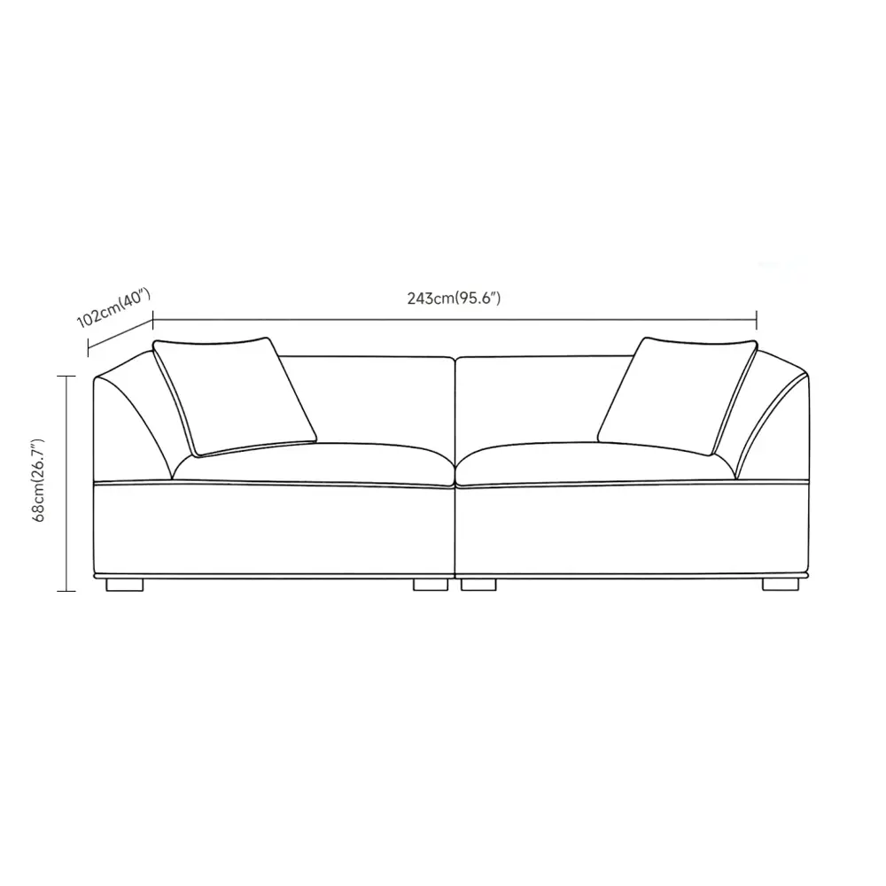 LIBERTA RULER ΚΑΝΑΠΕΣ 3ΘΕΣΙΟΣ ΜΟΥΣΤΑΡΔΙ 243x101x69cm