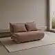 LIBERTA FUTON ΚΑΝΑΠΕΣ ΚΡΕΒΑΤΙ 2ΘΕΣΙΟΣ ΑΝΑΔΙΠΛΟΥΜΕΝΟΣ TERRACOTTA BEIGE ΜΕ PATTERN 141x87x76cm