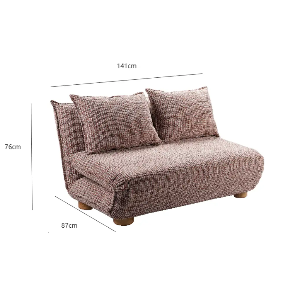 LIBERTA FUTON ΚΑΝΑΠΕΣ ΚΡΕΒΑΤΙ 2ΘΕΣΙΟΣ ΑΝΑΔΙΠΛΟΥΜΕΝΟΣ TERRACOTTA BEIGE ΜΕ PATTERN 141x87x76cm