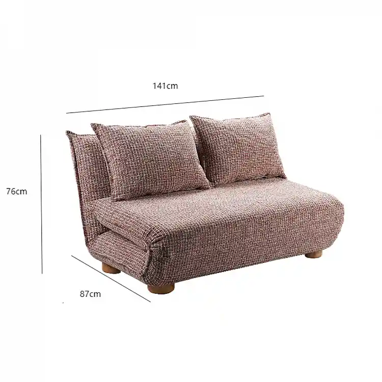 LIBERTA FUTON ΚΑΝΑΠΕΣ ΚΡΕΒΑΤΙ 2ΘΕΣΙΟΣ ΑΝΑΔΙΠΛΟΥΜΕΝΟΣ TERRACOTTA BEIGE ΜΕ PATTERN 141x87x76cm