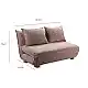 LIBERTA FUTON ΚΑΝΑΠΕΣ ΚΡΕΒΑΤΙ 2ΘΕΣΙΟΣ ΑΝΑΔΙΠΛΟΥΜΕΝΟΣ TERRACOTTA BEIGE ΜΕ PATTERN 141x87x76cm