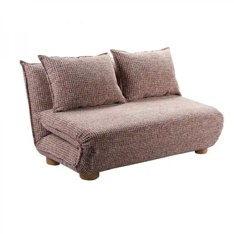 LIBERTA FUTON ΚΑΝΑΠΕΣ ΚΡΕΒΑΤΙ 2ΘΕΣΙΟΣ ΑΝΑΔΙΠΛΟΥΜΕΝΟΣ TERRACOTTA BEIGE ΜΕ PATTERN 141x87x76cm
