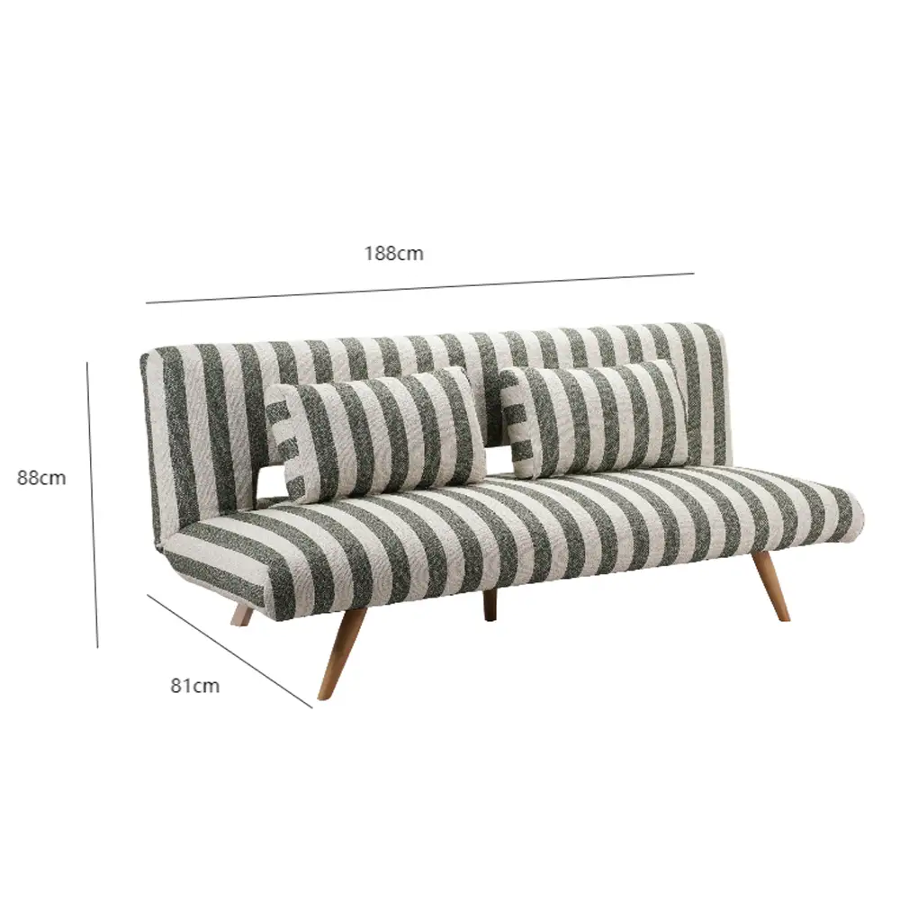 LIBERTA LA SPEZIA ΚΑΝΑΠΕΣ ΚΡΕΒΑΤΙ 3ΘΕΣΙΟΣ OFF WHITE ΛΑΔΙ 188x81x88cm