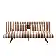 LIBERTA LA SPEZIA ΚΑΝΑΠΕΣ ΚΡΕΒΑΤΙ 3ΘΕΣΙΟΣ OFF WHITE TERRACOTTA 188x81x88cm