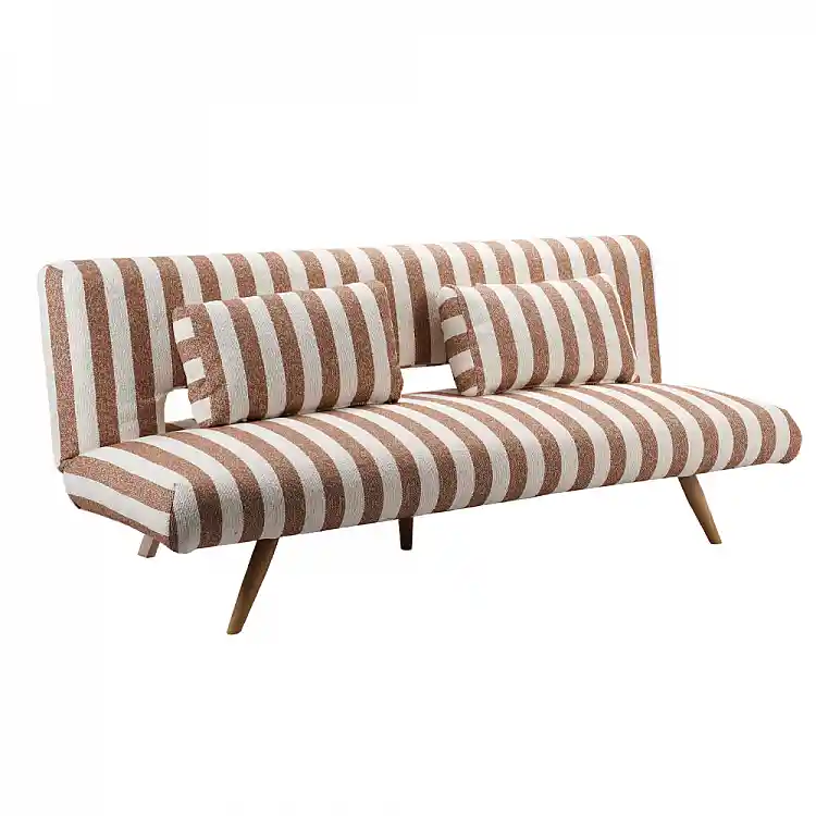 LIBERTA LA SPEZIA ΚΑΝΑΠΕΣ ΚΡΕΒΑΤΙ 3ΘΕΣΙΟΣ OFF WHITE TERRACOTTA 188x81x88cm