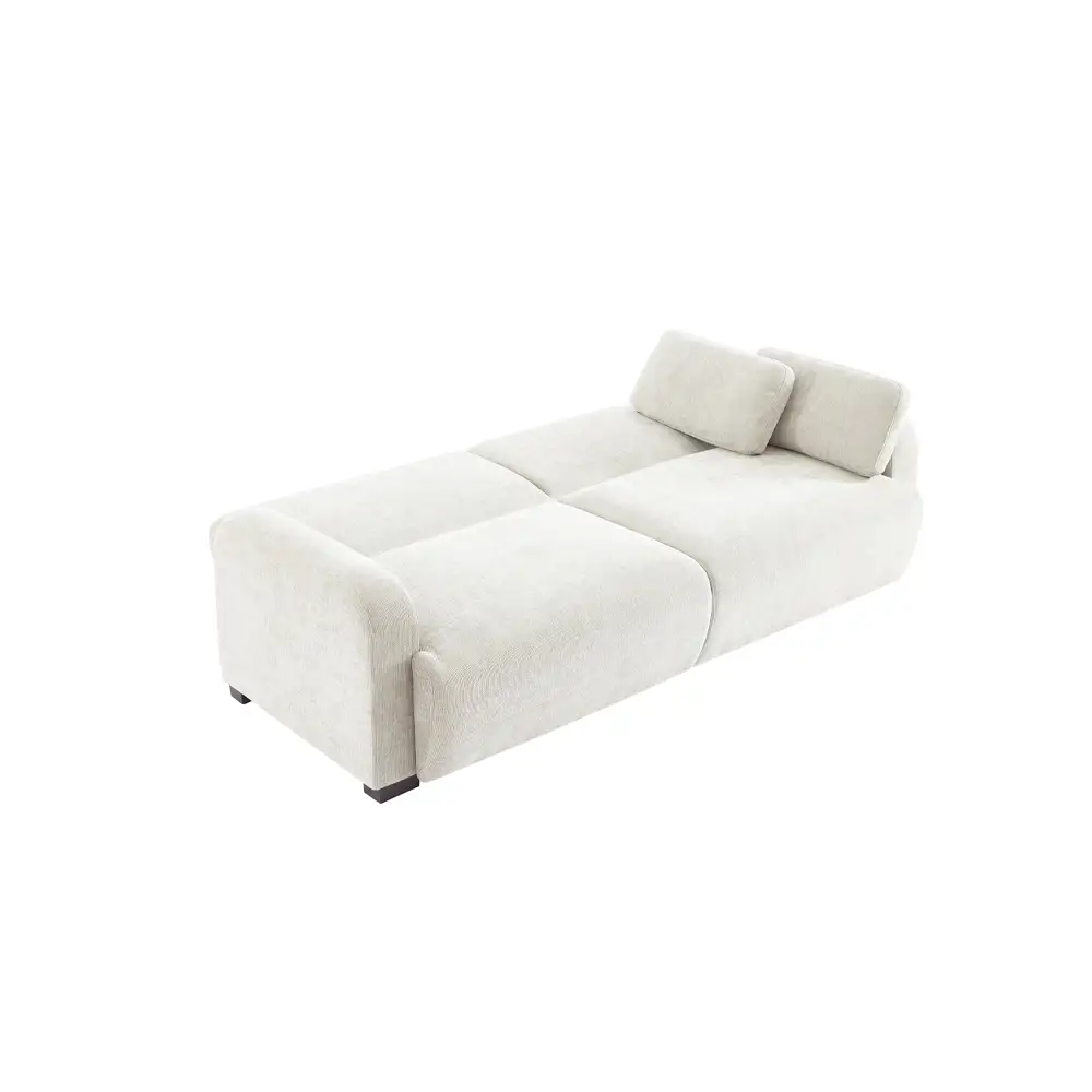 LIBERTA NUBO ΚΑΝΑΠΕΣ ΚΡΕΒΑΤΙ 3ΘΕΣΙΟΣ OFF WHITE 213x93x86cm
