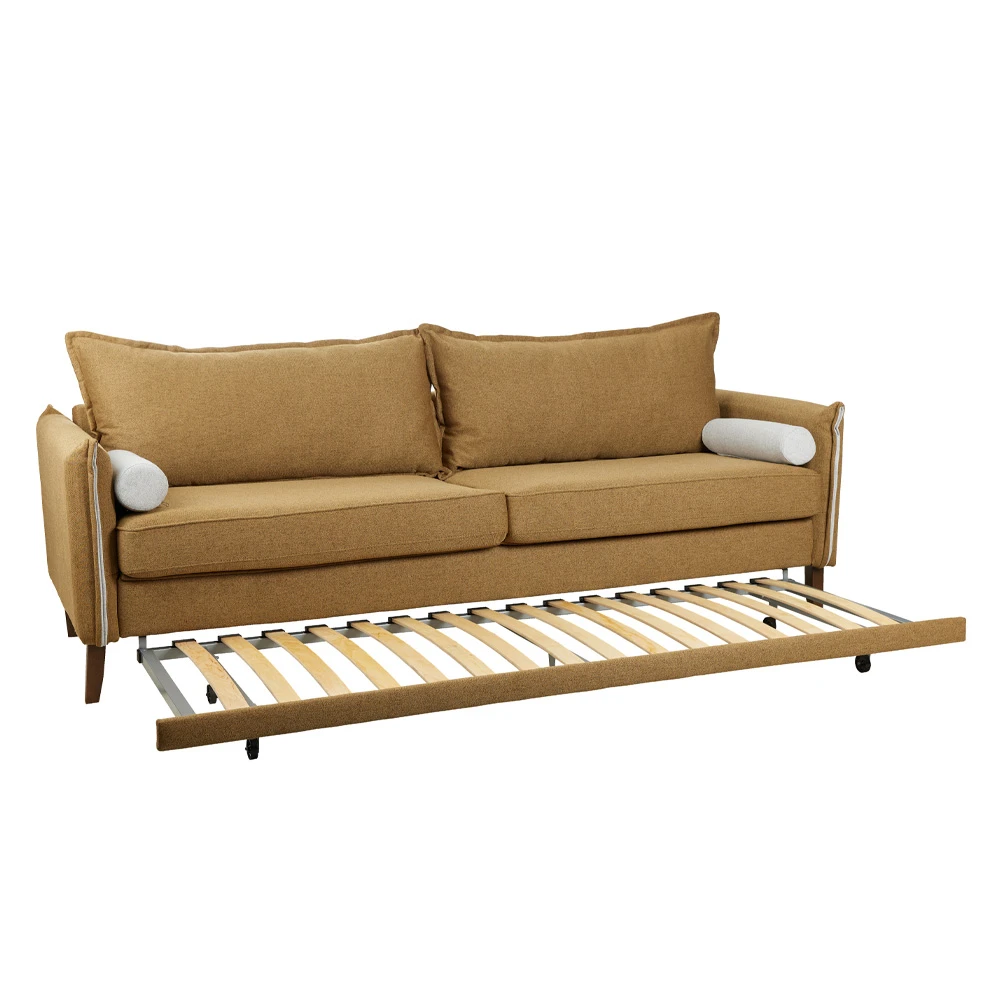 LIBERTA COMMODO ΚΑΝΑΠΕΣ ΚΡΕΒΑΤΙ 3ΘΕΣΙΟΣ CAMEL BEIGE 230x81x88