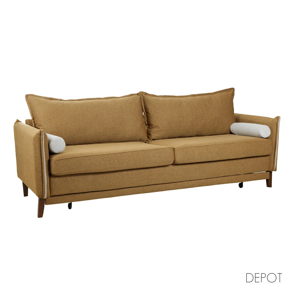 LIBERTA COMMODO ΚΑΝΑΠΕΣ ΚΡΕΒΑΤΙ 3ΘΕΣΙΟΣ CAMEL BEIGE 230x81x88