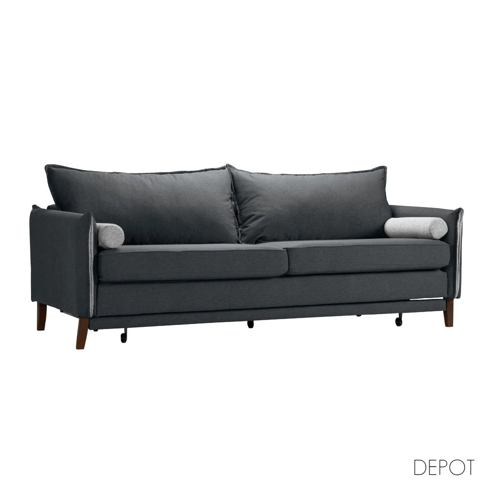 LIBERTA COMMODO ΚΑΝΑΠΕΣ ΚΡΕΒΑΤΙ 3ΘΕΣΙΟΣ ΑΝΘΡΑΚΙ ΓΚΡΙ 230x81x88