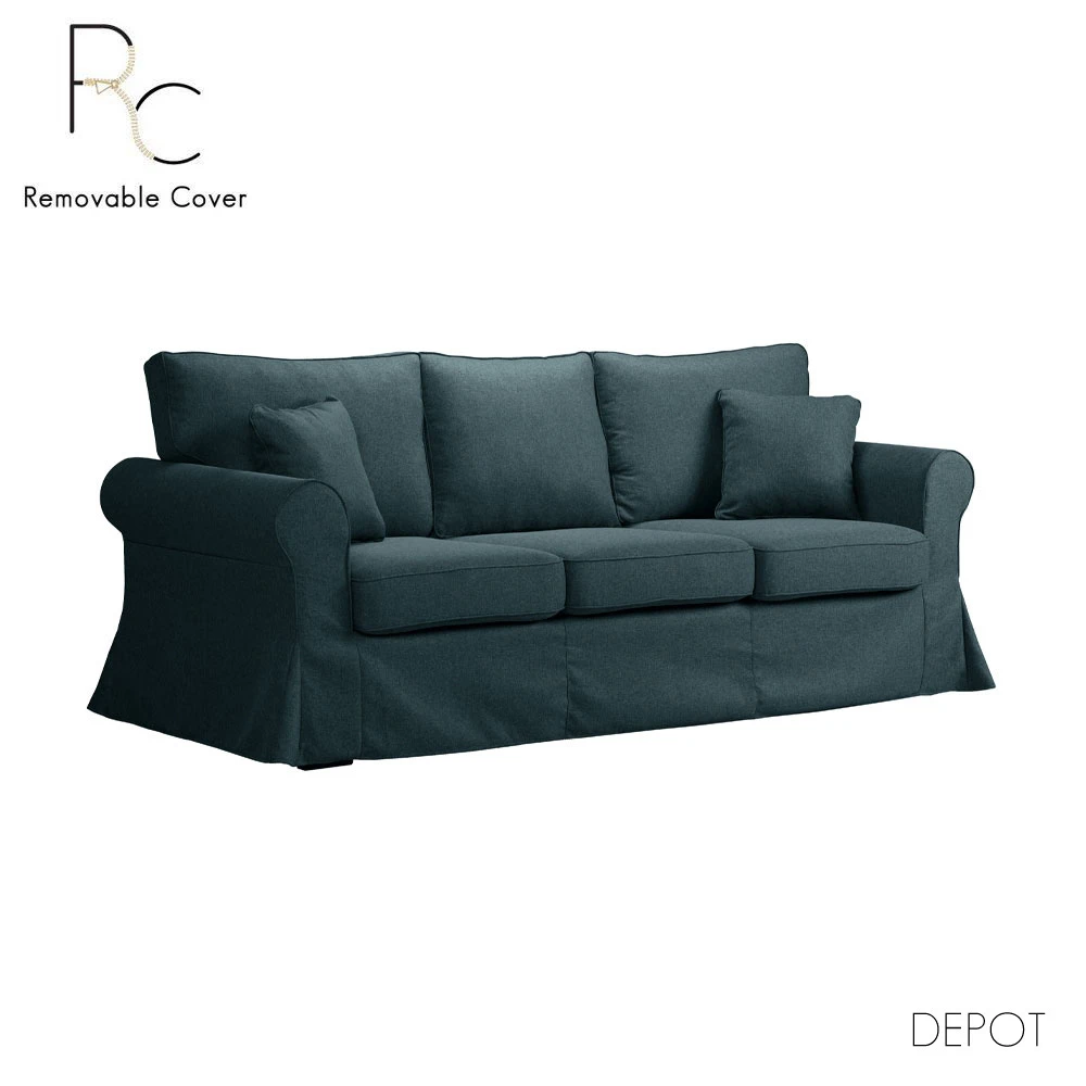 LIBERTA ASHLEY ΚΑΝΑΠΕΣ 3ΘΕΣΙΟΣ ΜΕ ΑΠΟΣΥΡΟΜΕΝΟ ΜΠΛΕ 215x85x95