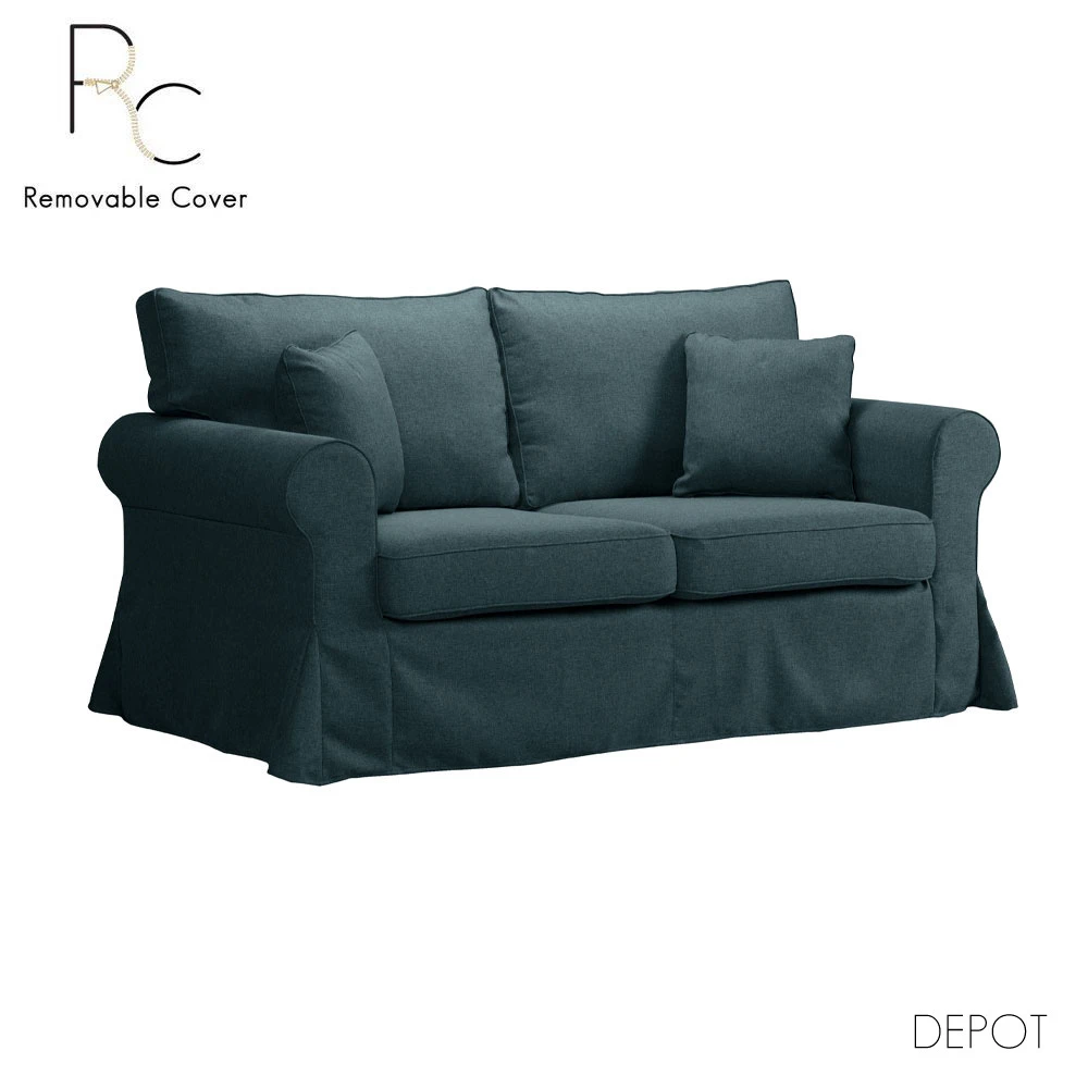 LIBERTA ASHLEY ΚΑΝΑΠΕΣ 2ΘΕΣΙΟΣ ΜΕ ΑΠΟΣΥΡΟΜΕΝΟ ΜΠΛΕ 173x85x95