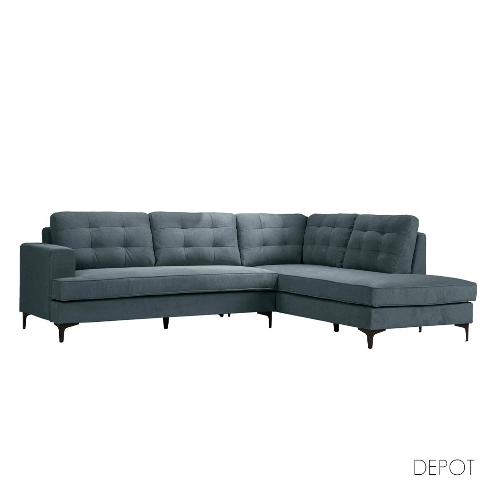LIBERTA AMSTERDAM ΚΑΝΑΠΕΣ ΓΩΝΙΑ ΔΕΞΙΑ ΜΠΛΕ 264x200x87