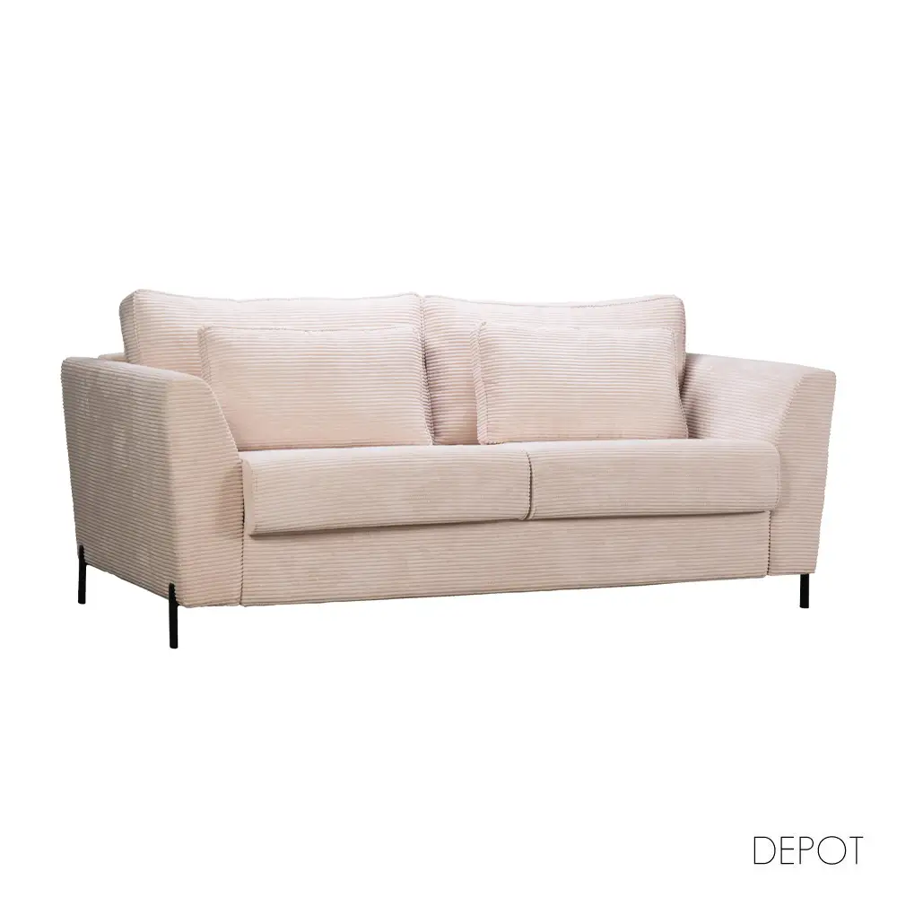 LIBERTA COCOON ΚΑΝΑΠΕΣ ΚΡΕΒΑΤΙ 3ΘΕΣΙΟΣ BEIGE LINCOLN 03 208x94x92cm