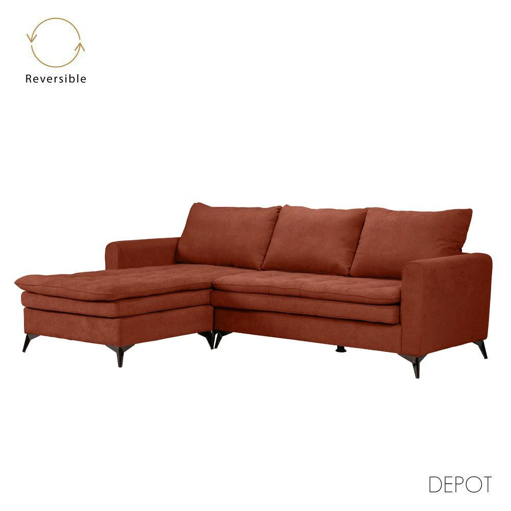 LIBERTA SCANDALO ΚΑΝΑΠΕΣ ΓΩΝΙΑ ΑΝΑΣΤΡΕΨΙΜΗ TERRACOTTA 265x188x99