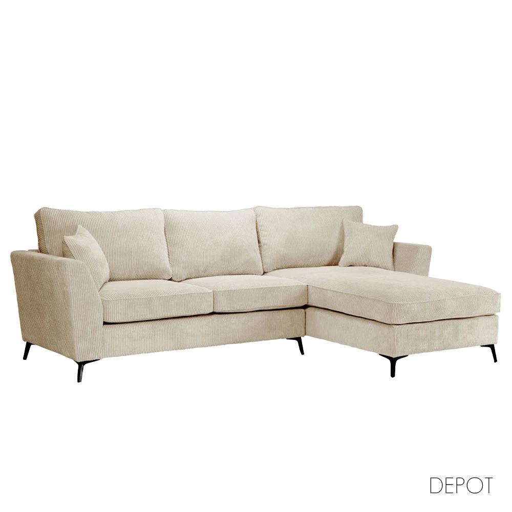 LIBERTA BOEL ΚΑΝΑΠΕΣ ΓΩΝΙΑ ΔΕΞΙΑ BEIGE 280x170x92