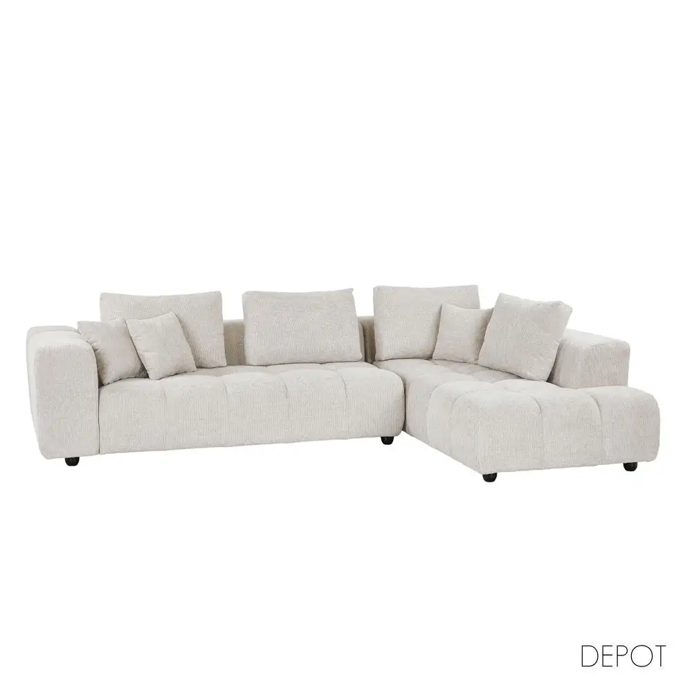 LIBERTA TOMOS ΚΑΝΑΠΕΣ ΓΩΝΙΑ ΔΕΞΙΑ BEIGE LEGASY 15 298x200x85cm