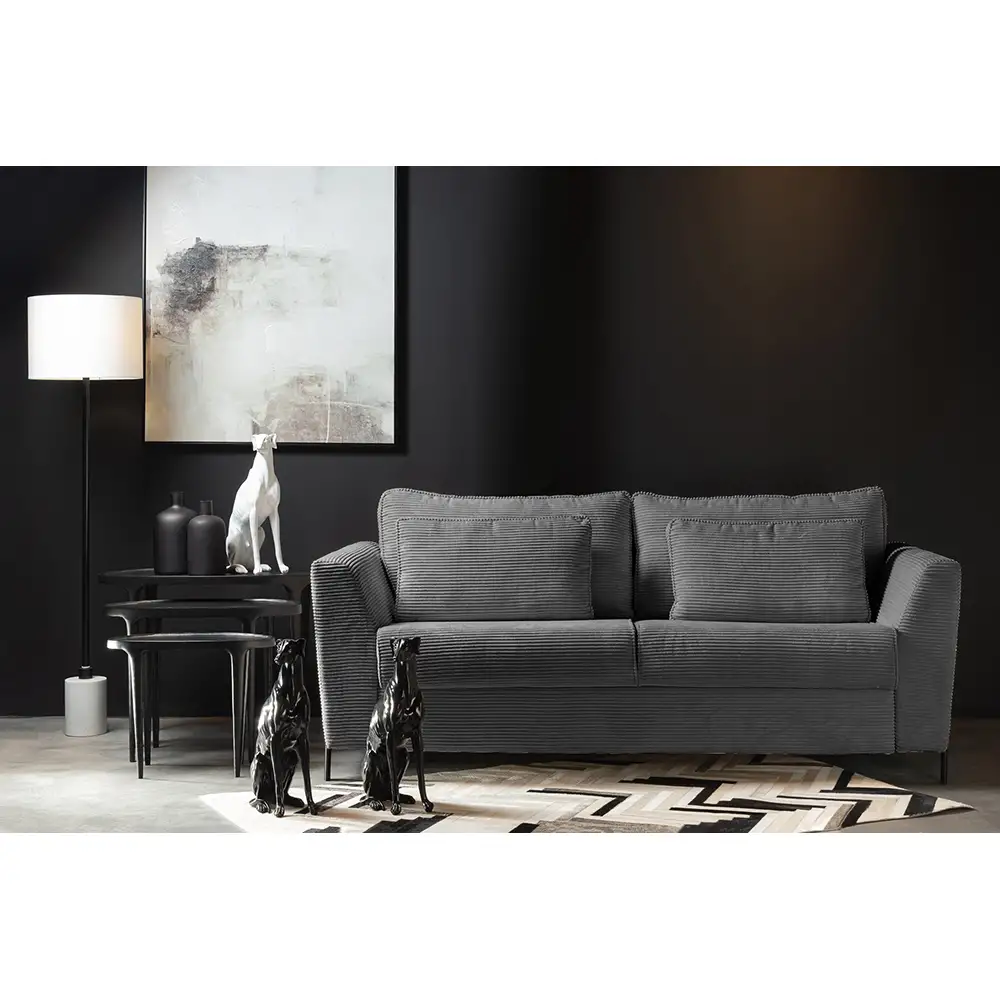 LIBERTA COCOON ΚΑΝΑΠΕΣ ΚΡΕΒΑΤΙ 3ΘΕΣΙΟΣ ΓΚΡΙ LINCOLN 90 208x94x92cm