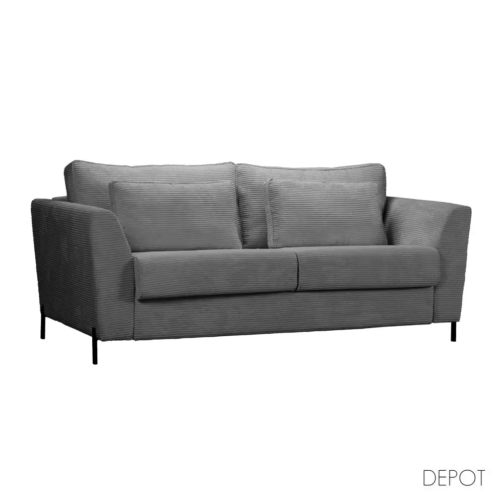 LIBERTA COCOON ΚΑΝΑΠΕΣ ΚΡΕΒΑΤΙ 3ΘΕΣΙΟΣ ΓΚΡΙ LINCOLN 90 208x94x92cm