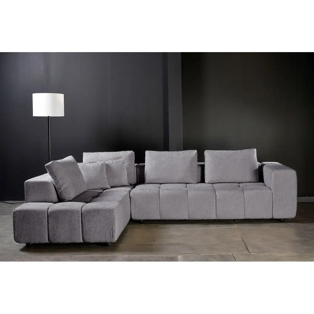 LIBERTA TOMOS ΚΑΝΑΠΕΣ ΓΩΝΙΑ ΑΡΙΣΤΕΡΗ ΓΚΡΙ LEGASY 18 298x200x85cm