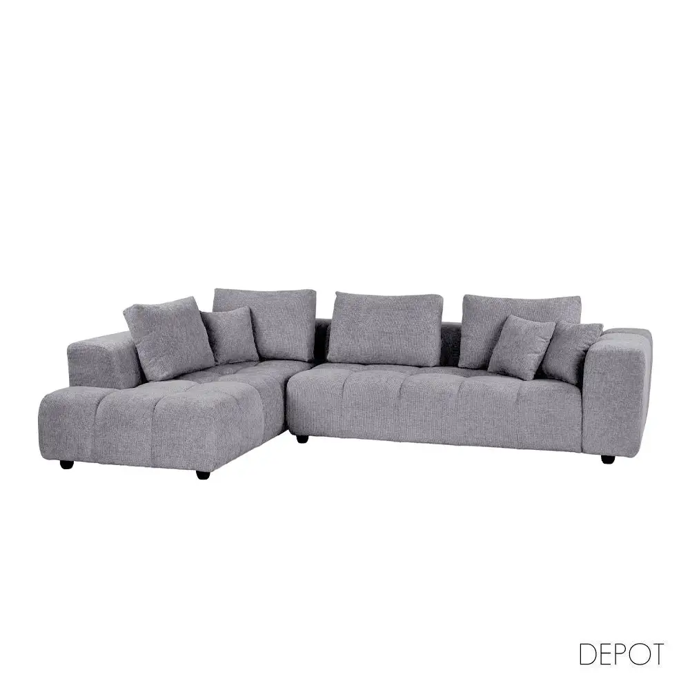 LIBERTA TOMOS ΚΑΝΑΠΕΣ ΓΩΝΙΑ ΑΡΙΣΤΕΡΗ ΓΚΡΙ LEGASY 18 298x200x85cm