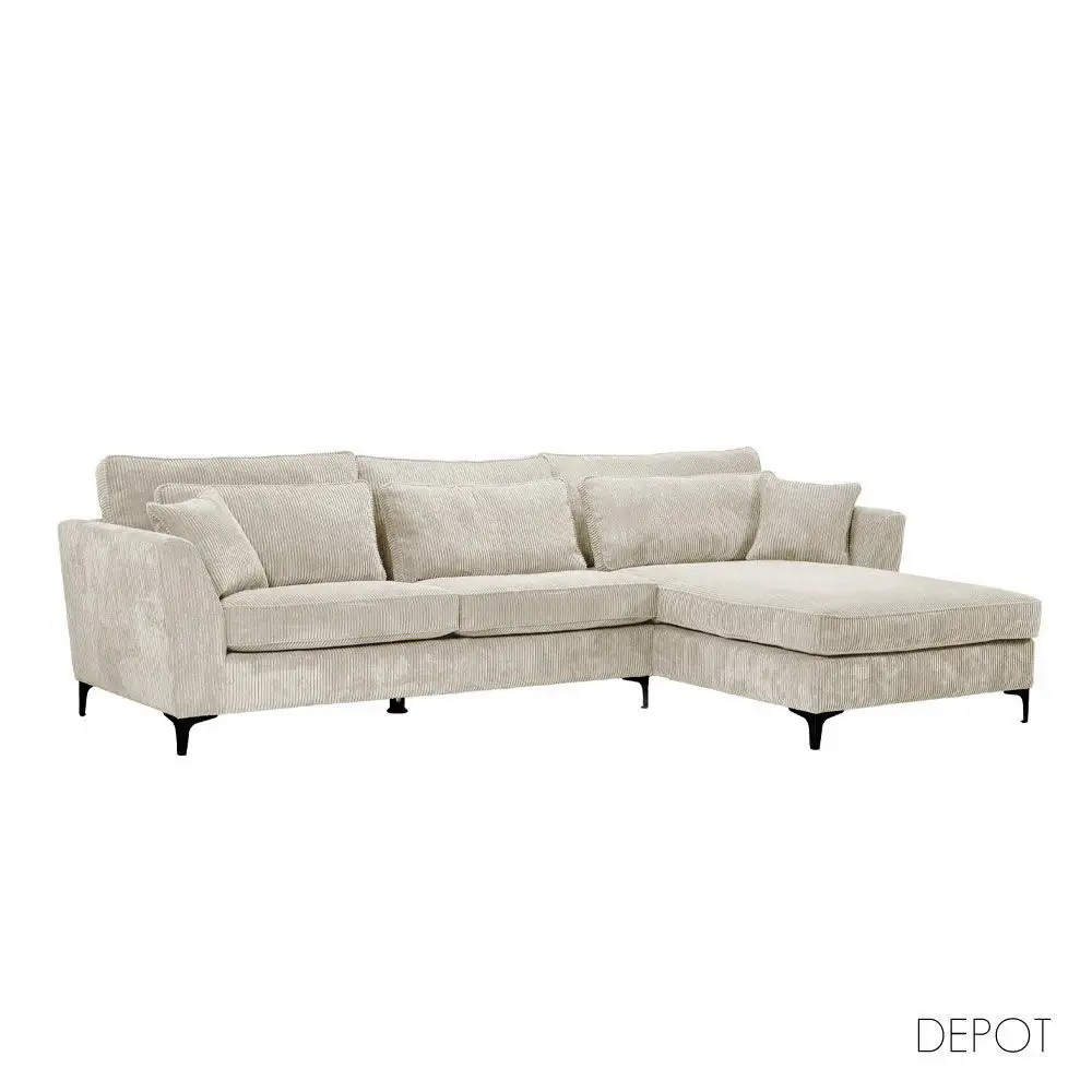 LIBERTA FOREVER ΚΑΝΑΠΕΣ ΓΩΝΙΑ ΔΕΞΙΑ BEIGE LINCOLN 03 316x185x92cm