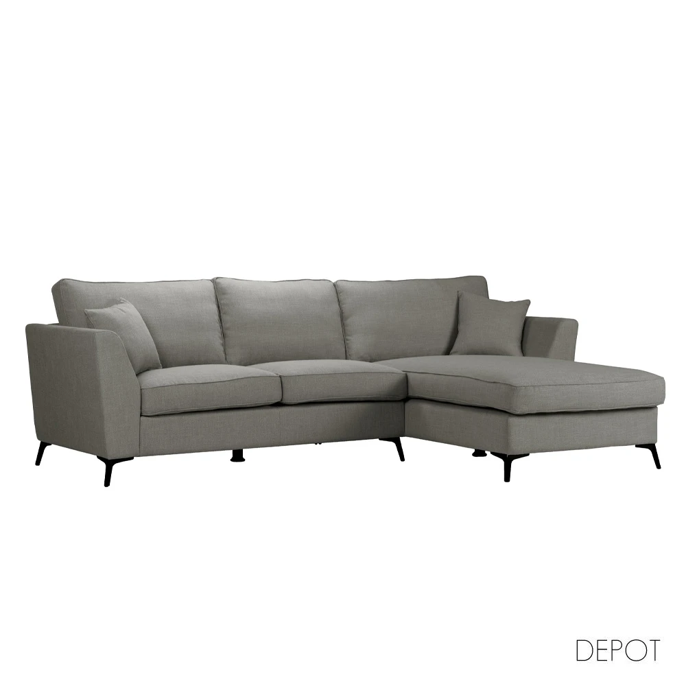 LIBERTA BOEL ΚΑΝΑΠΕΣ ΓΩΝΙΑ ΔΕΞΙΑ ΓΚΡΙ 280x170x92