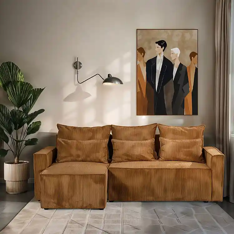 LIBERTA SAY ΚΑΝΑΠΕΣ ΚΡΕΒΑΤΙ ΑΝΑΣΤΡΕΨΙΜΗ CAMEL LINCOLN D 48 238x148x92cm