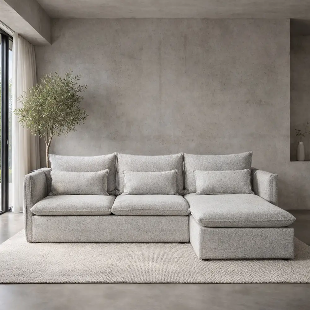 LIBERTA PROUD ΚΑΝΑΠΕΣ ΓΩΝΙΑ ΔΕΞΙΑ ΓΚΡΙ ΑΝΟΙΧΤΟ PUENTE 80 258x180x90cm