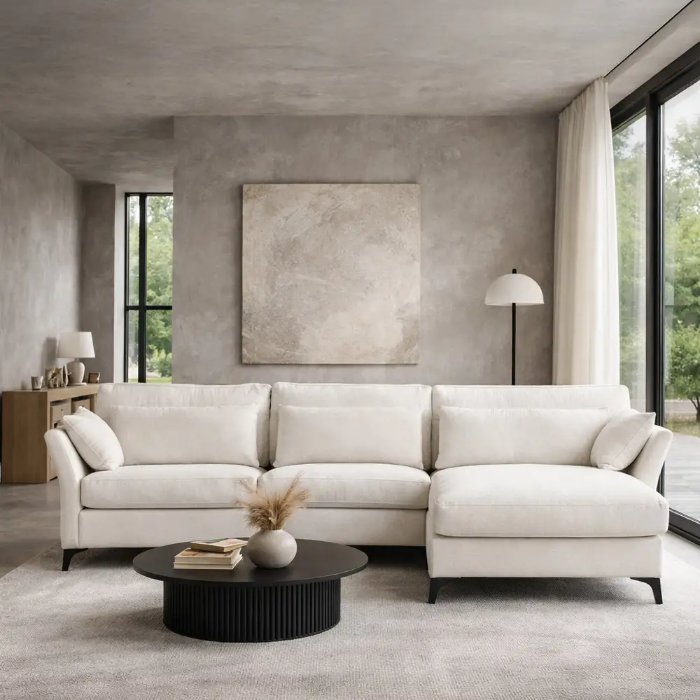 LIBERTA PARFAIT ΚΑΝΑΠΕΣ ΓΩΝΙΑ ΔΕΞΙΑ BEIGE LEGASY 15 307x185x92cm