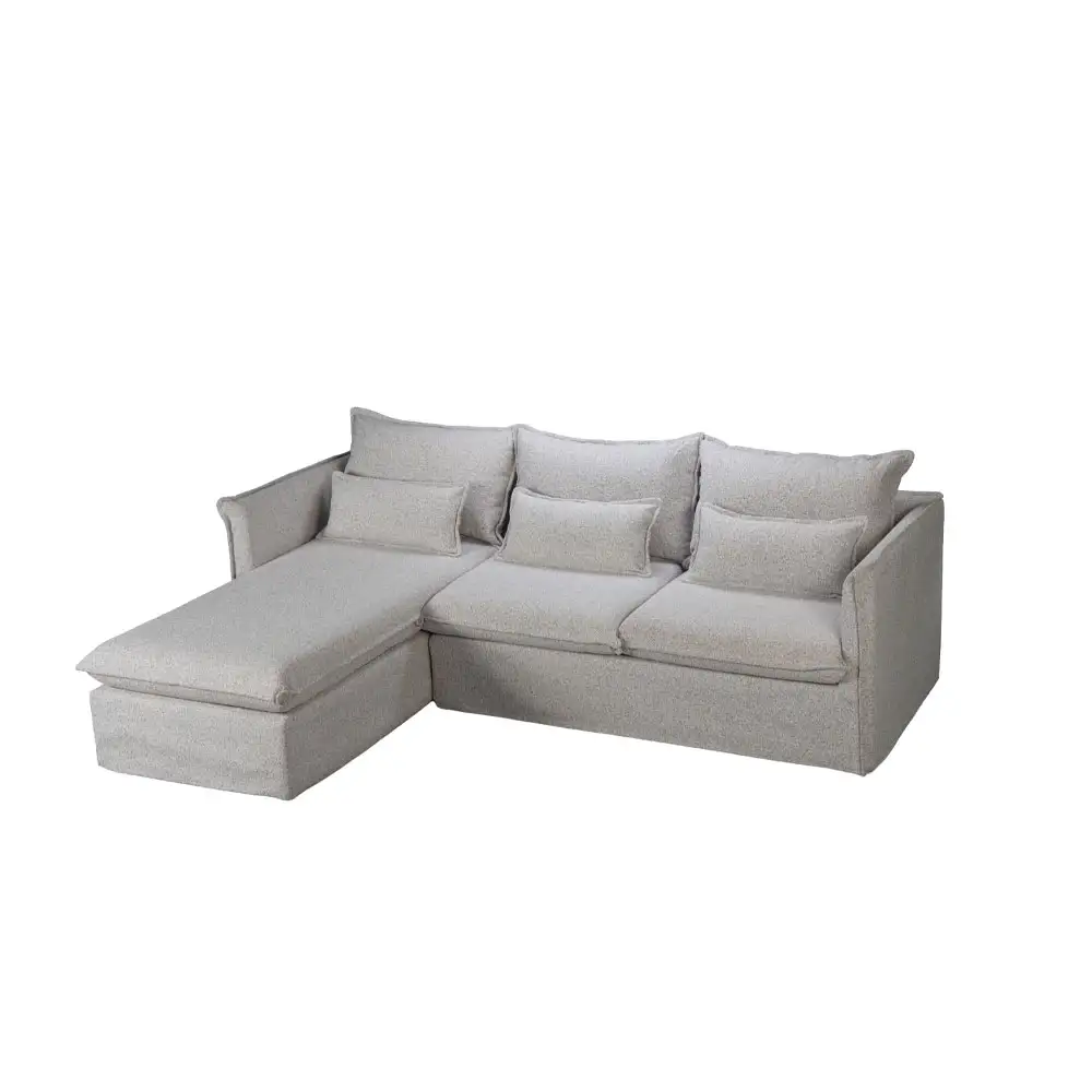 LIBERTA PROUD ΚΑΝΑΠΕΣ ΓΩΝΙΑ ΑΡΙΣΤΕΡΗ ΓΚΡΙ ΑΝΟΙΧΤΟ PUENTE 80 258x180x90cm