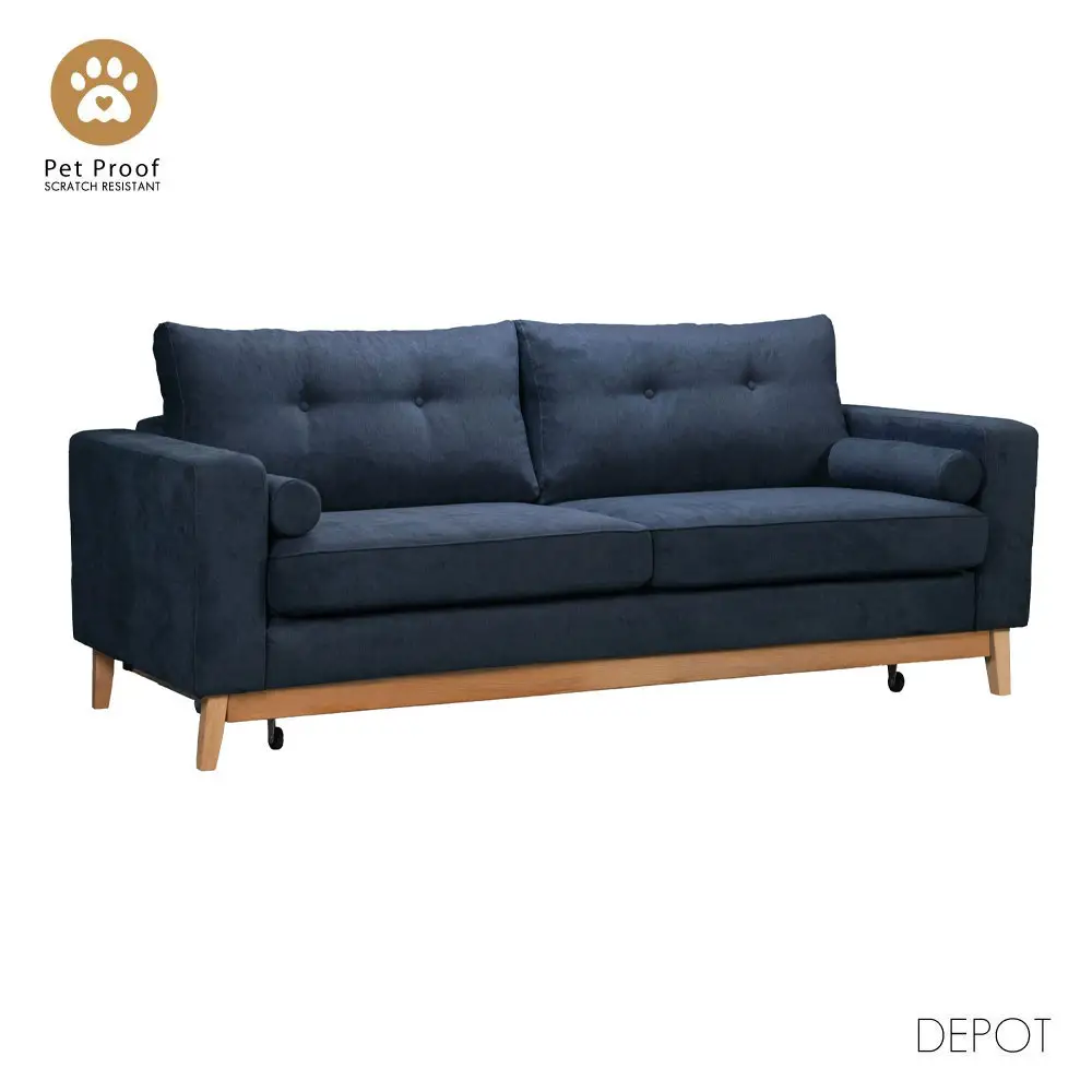 LIBERTA LUSSO ΚΑΝΑΠΕΣ ΚΡΕΒΑΤΙ 3ΘΕΣΙΟΣ ΜΠΛΕ LINO 89 218x85x87cm