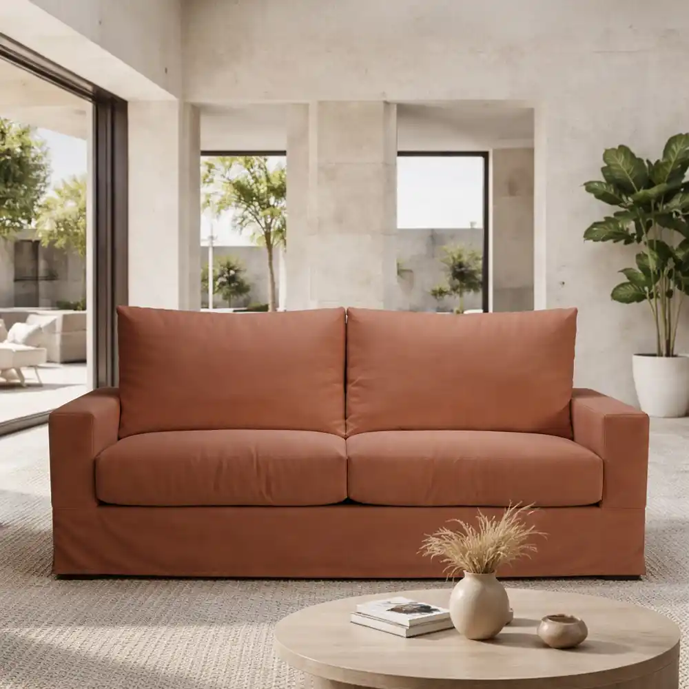 LIBERTA ITHAKI ΚΑΝΑΠΕΣ ΚΡΕΒΑΤΙ 3ΘΕΣΙΟΣ TERRACOTTA SCALA 57 190x94x90cm