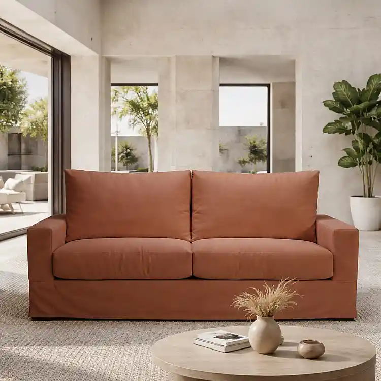 LIBERTA ITHAKI ΚΑΝΑΠΕΣ ΚΡΕΒΑΤΙ 3ΘΕΣΙΟΣ TERRACOTTA SCALA 57 190x94x90cm