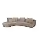 LIBERTA CURVO ΚΑΝΑΠΕΣ ΓΩΝΙΑ ΑΡΙΣΤΕΡΗ BEIGE CREMONA 14 412x162x92cm