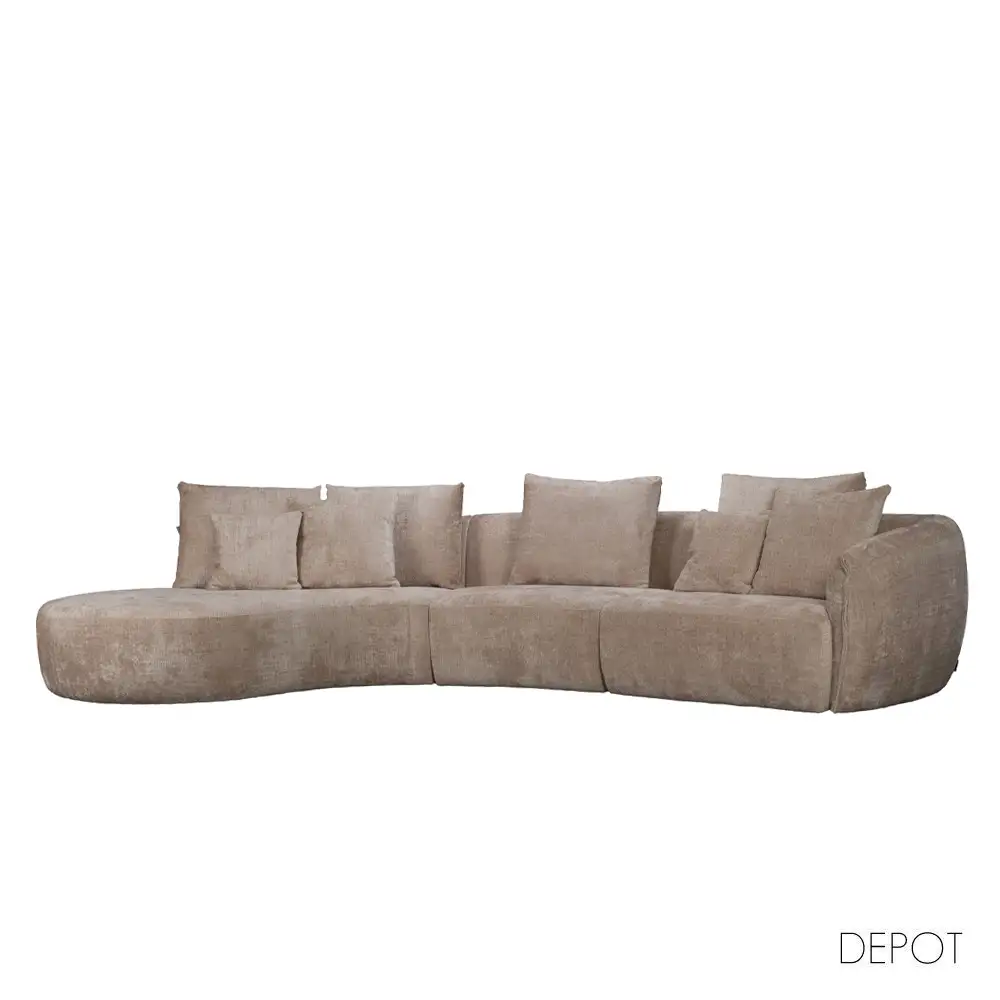 LIBERTA CURVO ΚΑΝΑΠΕΣ ΓΩΝΙΑ ΑΡΙΣΤΕΡΗ BEIGE CREMONA 14 412x162x92cm