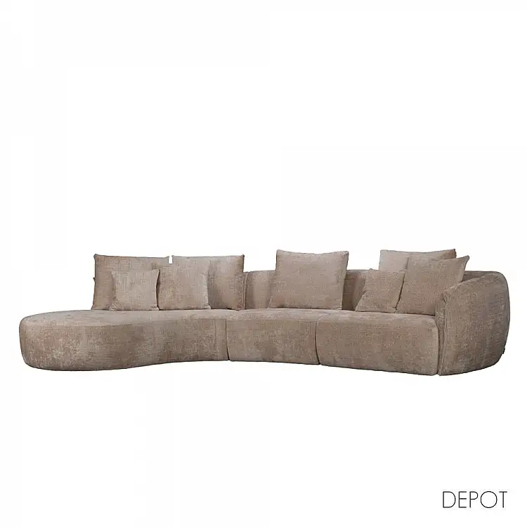 LIBERTA CURVO ΚΑΝΑΠΕΣ ΓΩΝΙΑ ΑΡΙΣΤΕΡΗ BEIGE CREMONA 14 412x162x92cm