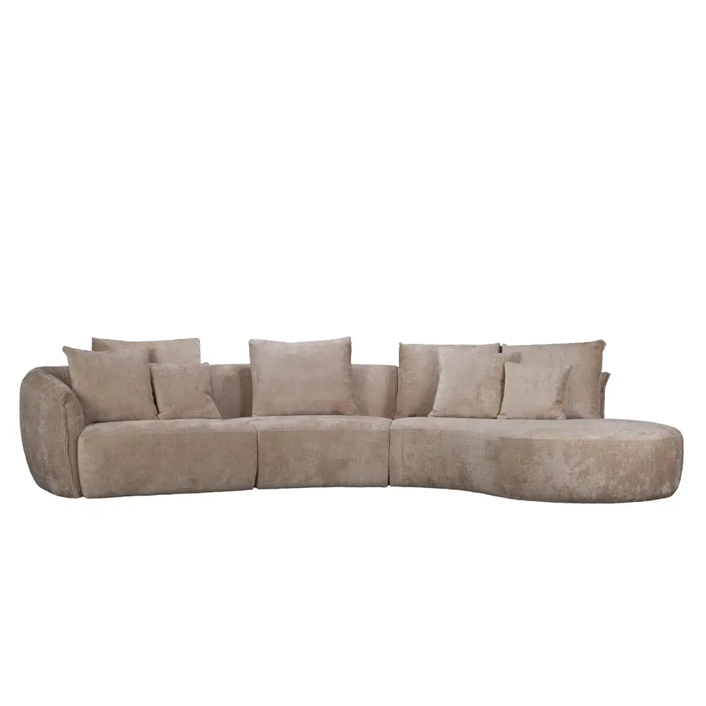 LIBERTA CURVO ΚΑΝΑΠΕΣ ΓΩΝΙΑ ΔΕΞΙΑ BEIGE CREMONA 14 412x162x92cm