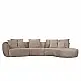 LIBERTA CURVO ΚΑΝΑΠΕΣ ΓΩΝΙΑ ΔΕΞΙΑ BEIGE CREMONA 14 412x162x92cm