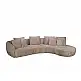 LIBERTA CURVO ΚΑΝΑΠΕΣ ΓΩΝΙΑ ΔΕΞΙΑ BEIGE CREMONA 14 412x162x92cm