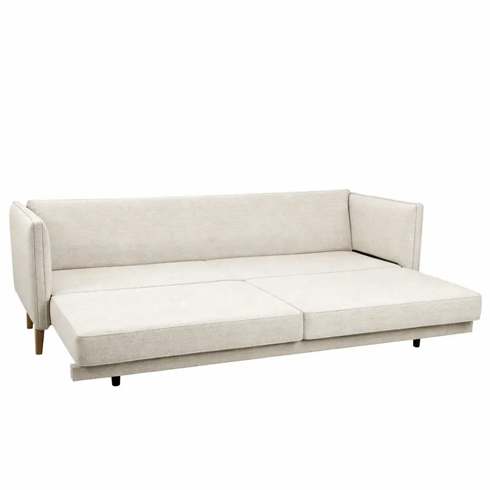 LIBERTA COMMODO ΚΑΝΑΠΕΣ ΚΡΕΒΑΤΙ 3ΘΕΣΙΟΣ OFF WHITE NEVE 02 ΚΑΦΕ NEVE 16 230x81x88cm