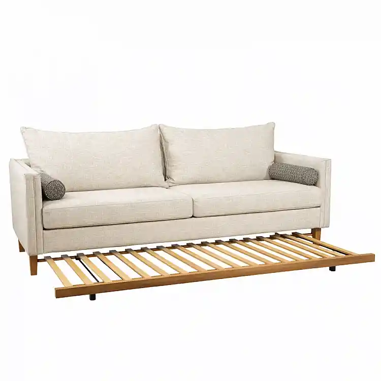 LIBERTA COMMODO ΚΑΝΑΠΕΣ ΚΡΕΒΑΤΙ 3ΘΕΣΙΟΣ OFF WHITE NEVE 02 ΚΑΦΕ NEVE 16 230x81x88cm