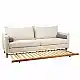 LIBERTA COMMODO ΚΑΝΑΠΕΣ ΚΡΕΒΑΤΙ 3ΘΕΣΙΟΣ OFF WHITE NEVE 02 ΚΑΦΕ NEVE 16 230x81x88cm