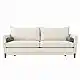 LIBERTA COMMODO ΚΑΝΑΠΕΣ ΚΡΕΒΑΤΙ 3ΘΕΣΙΟΣ OFF WHITE NEVE 02 ΚΑΦΕ NEVE 16 230x81x88cm