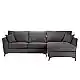 LIBERTA BOEL ΚΑΝΑΠΕΣ ΓΩΝΙΑ ΔΕΞΙΑ ΓΚΡΙ LINCOLN D 90 280x170x92cm