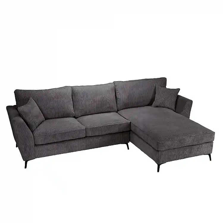 LIBERTA BOEL ΚΑΝΑΠΕΣ ΓΩΝΙΑ ΔΕΞΙΑ ΓΚΡΙ LINCOLN D 90 280x170x92cm